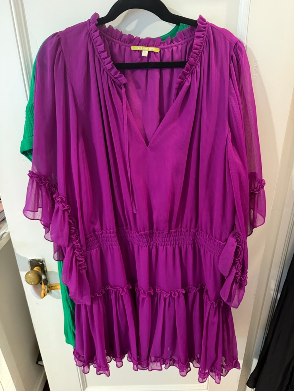 Gianni Bini Magenta Ruffled Mini Dress